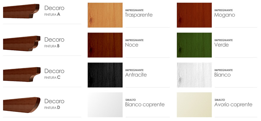 Colori struttura legno Med Country Gibus